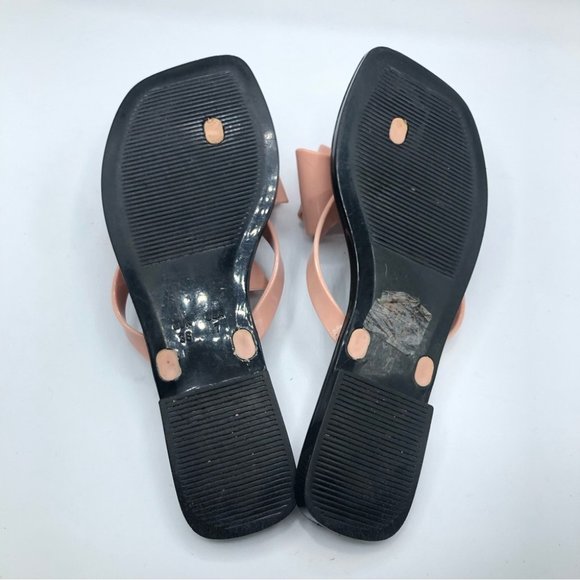 Jeffrey Campbell Size 7 Sugary Bow Slip Flop Sandals in BLush Black - Picture 5 of 5